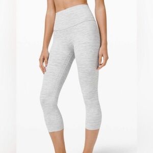 Lululemon Align Crop 21" Wee Are  From Space Nimbus Battleship